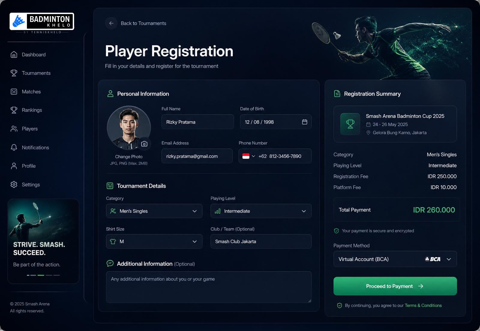 Registration management
