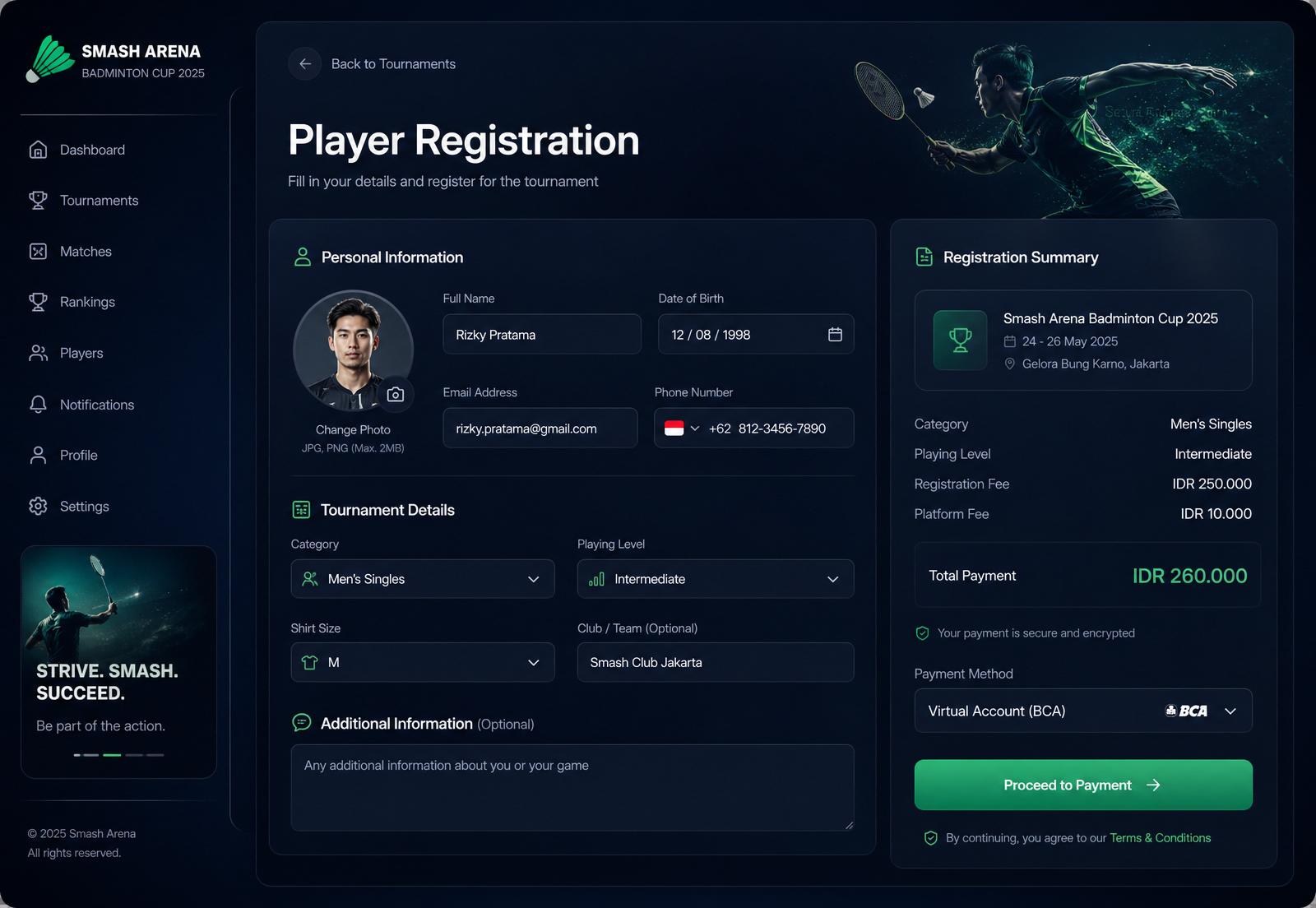 Registration management